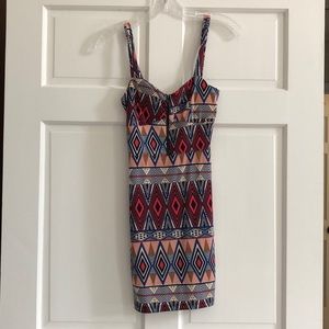 Bodycon patterned dress, small